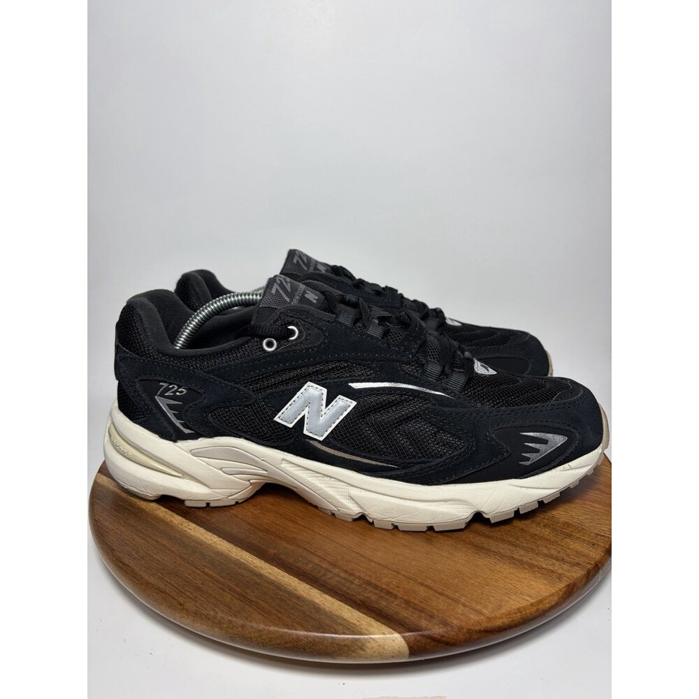 New Balance 725 Black Metallic Silver Gray ML725BB Size 10 Men's Casual Shoes